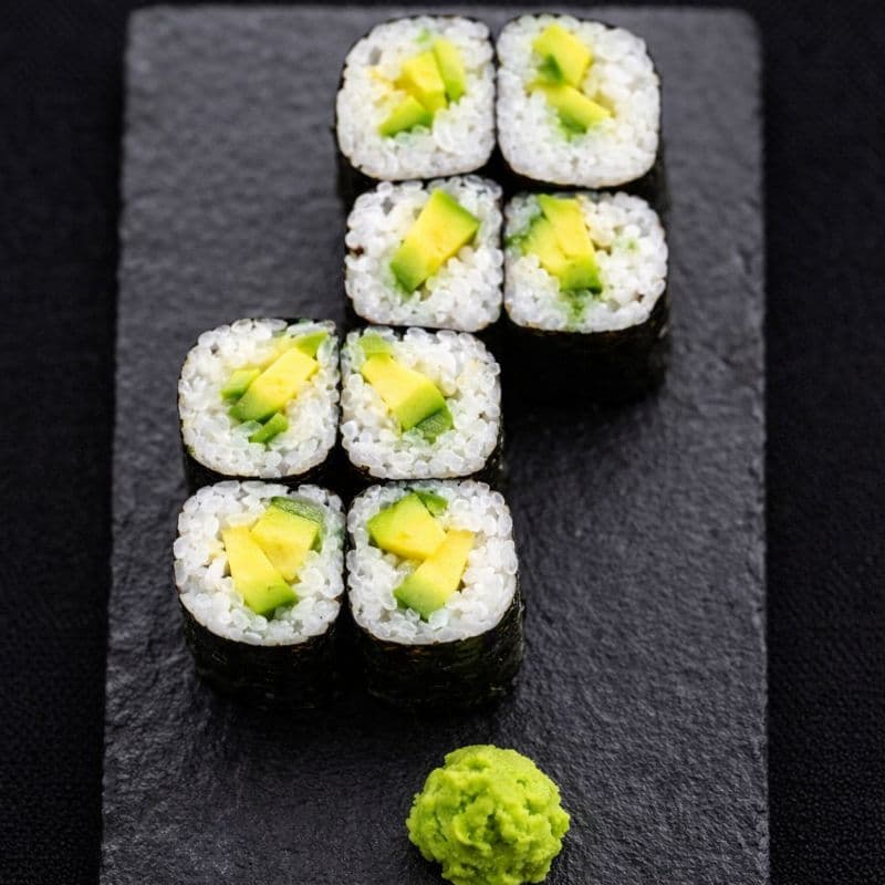 Aboka Maki — A vegan roll with avocado, offering creamy texture