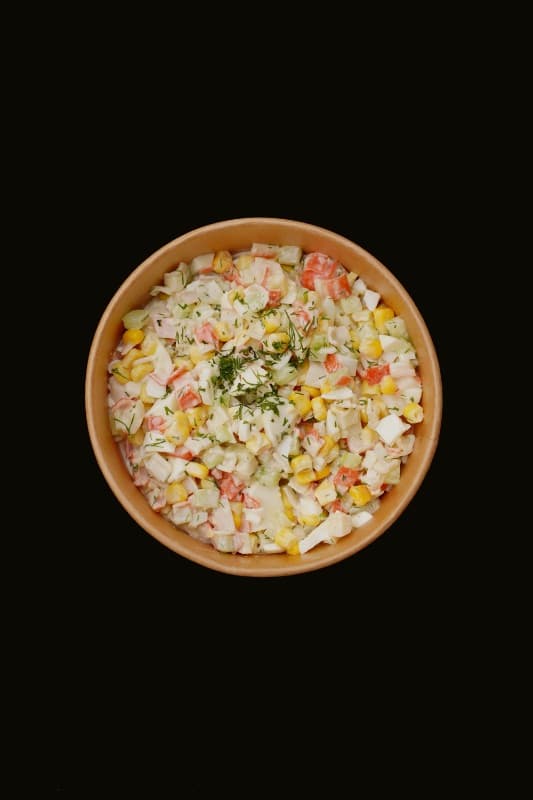 Crab stick salad