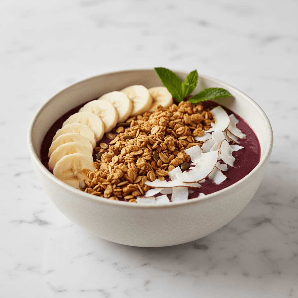 Açaí Bowl — Açaí, banana, granola, coconut