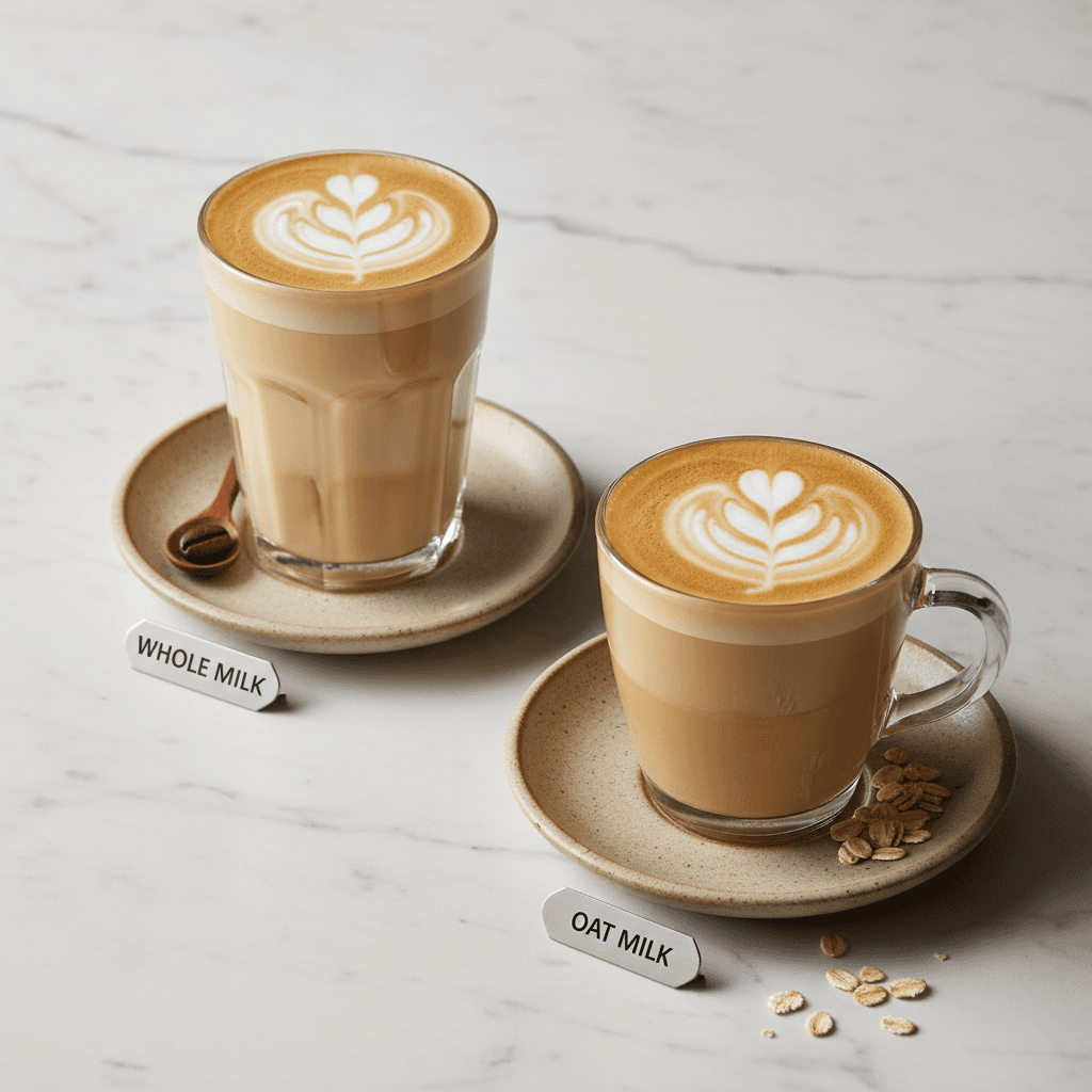 Latte — Whole milk or oat