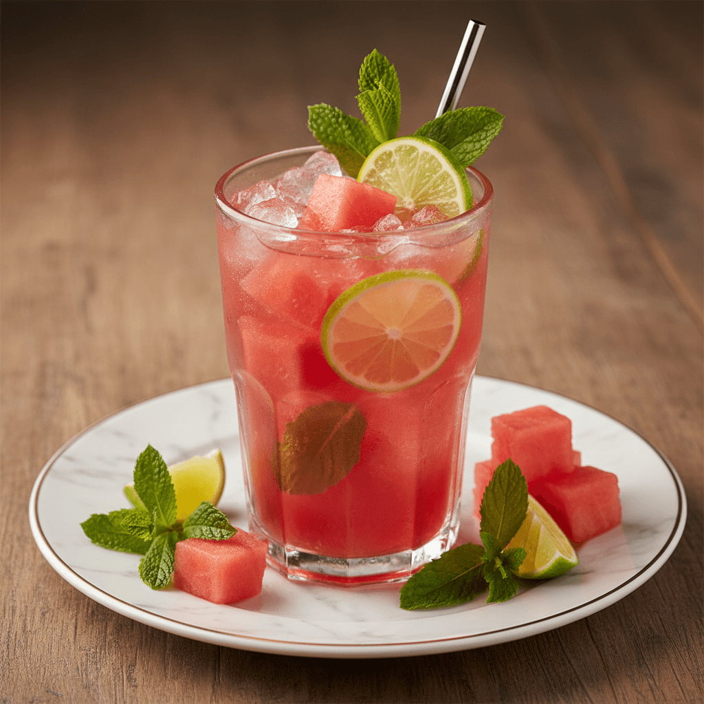 Watermelon Cooler — Watermelon, mint, lime
