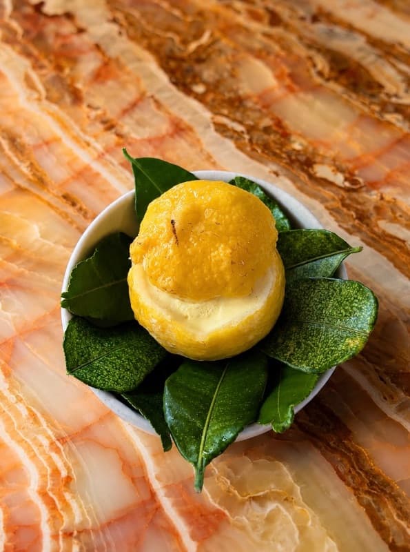 Lemon ice cream  — Refreshing and elegant, this handcrafted lemon dessert features smooth, creamy citrus filling served