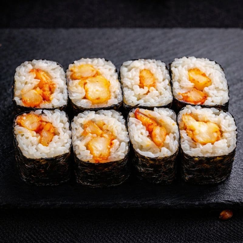 Kani Maki — A simple roll with shrimp for those who appreciate delicate flavors