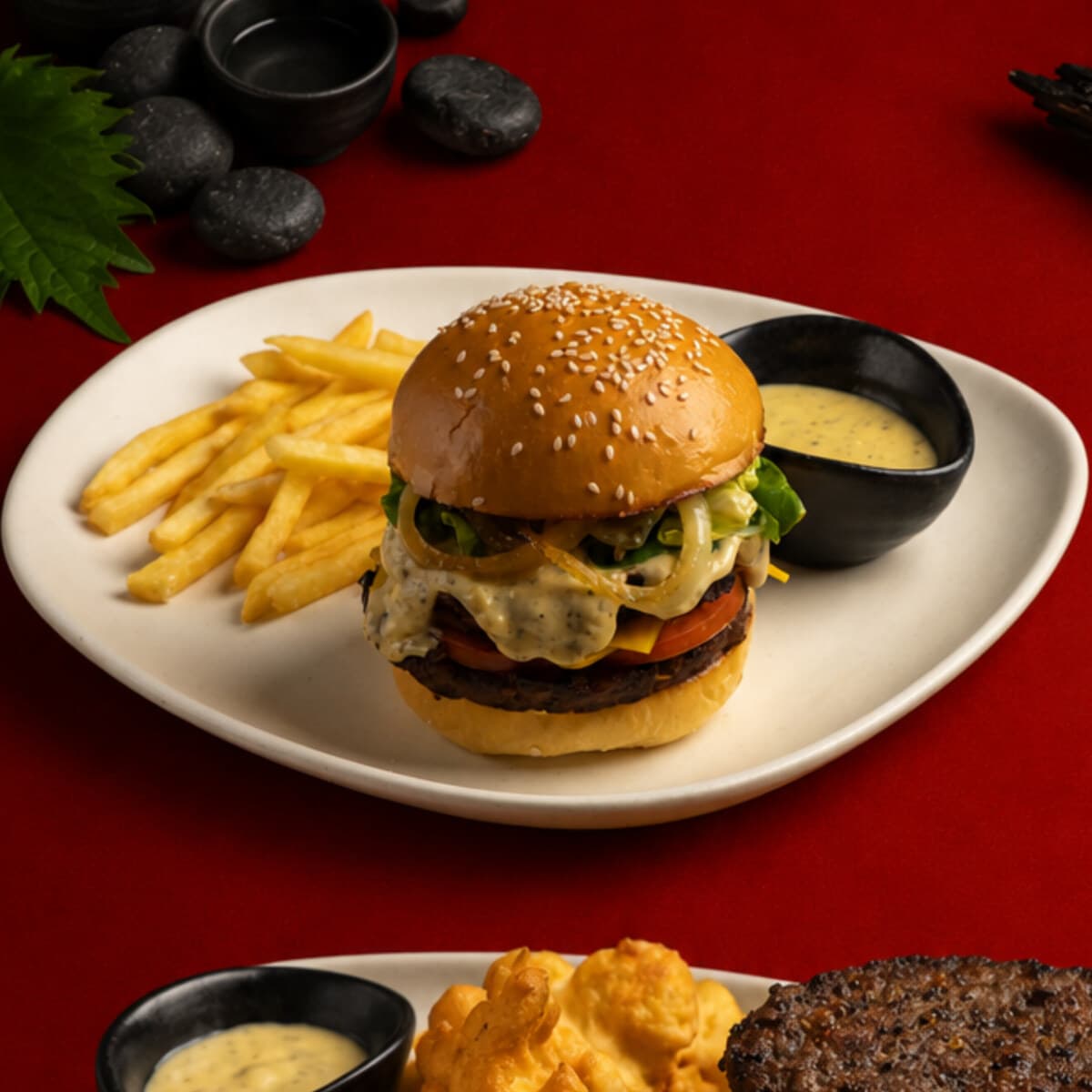 Beef Burger & French Fries