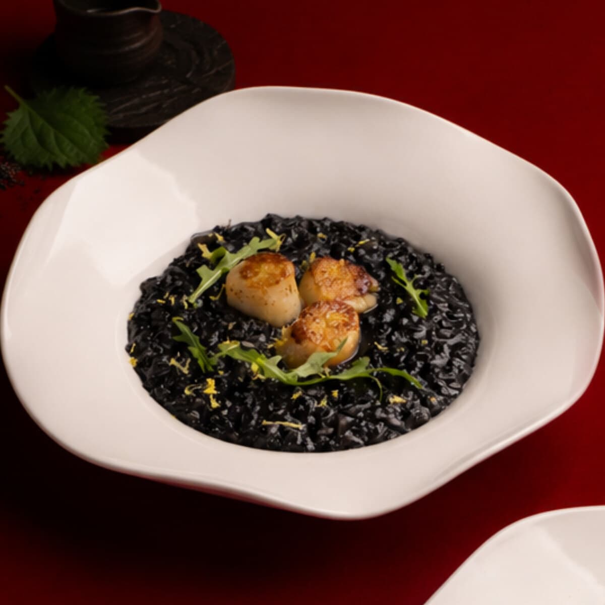 Black Risotto with Scallops