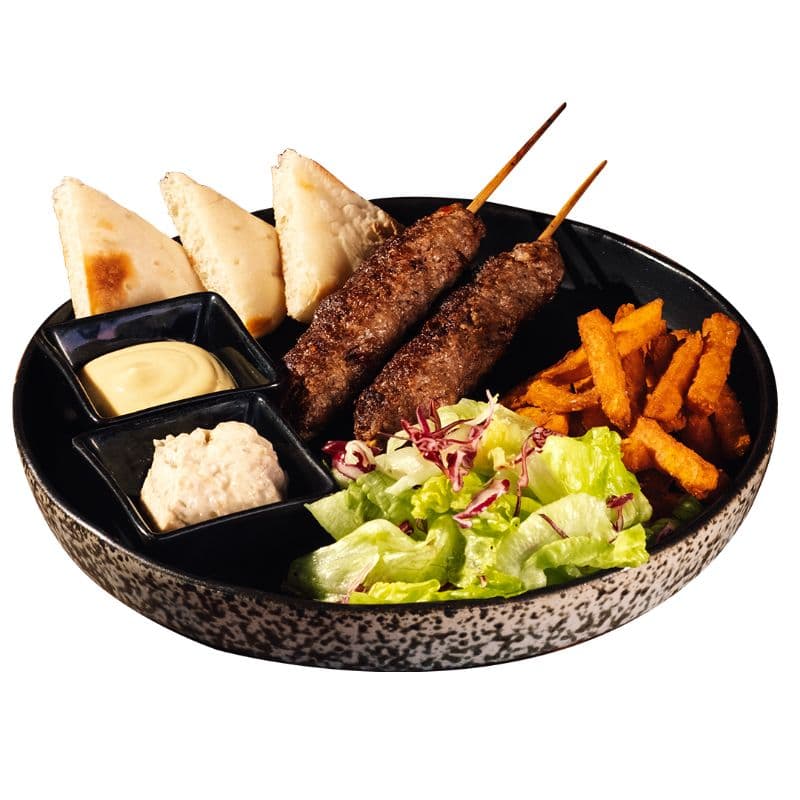 Kebab Platter w/ Sweet Potato Chips