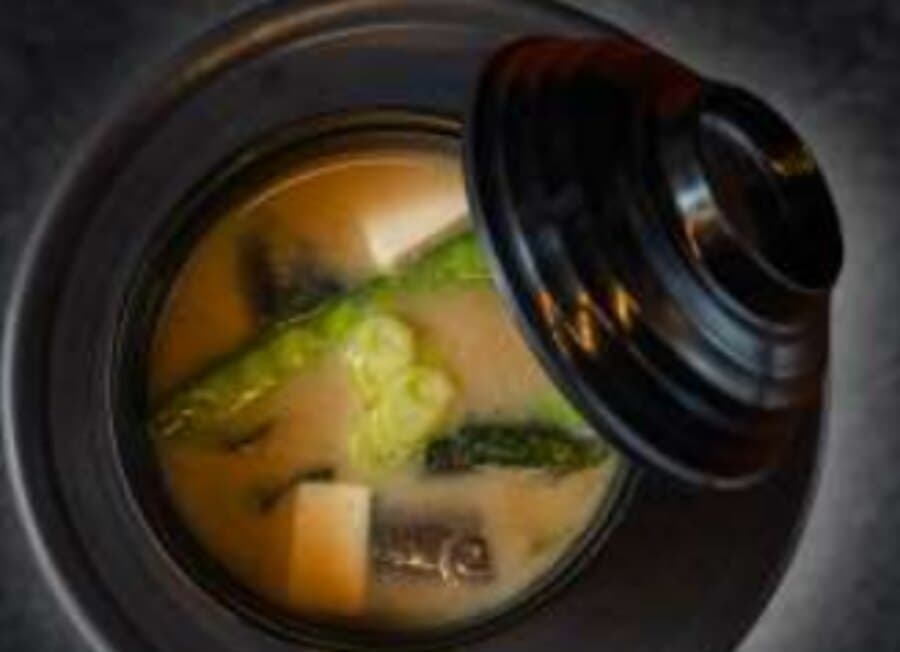 Miso Soup — Miso, seaweed, tofu, turnip, spring onion