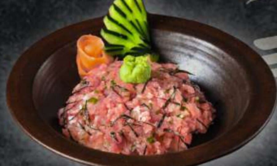 Negitoro Don — Sushi rice, belly tuna, nori, leek