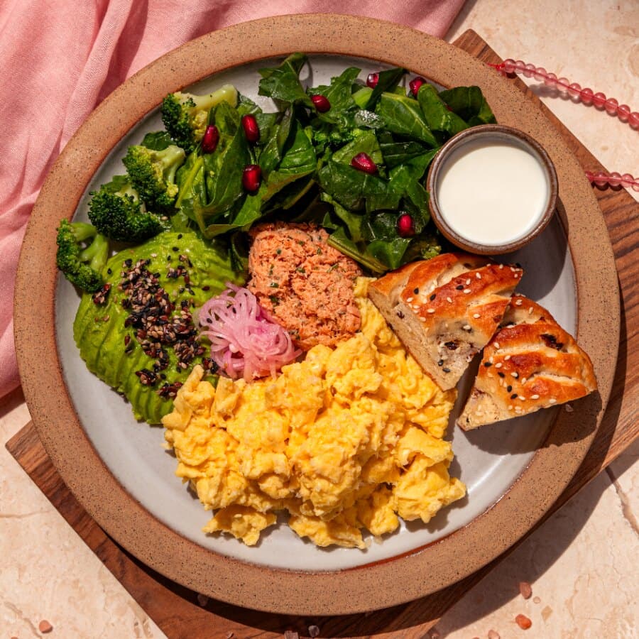 Breakfast with Salmon Pate