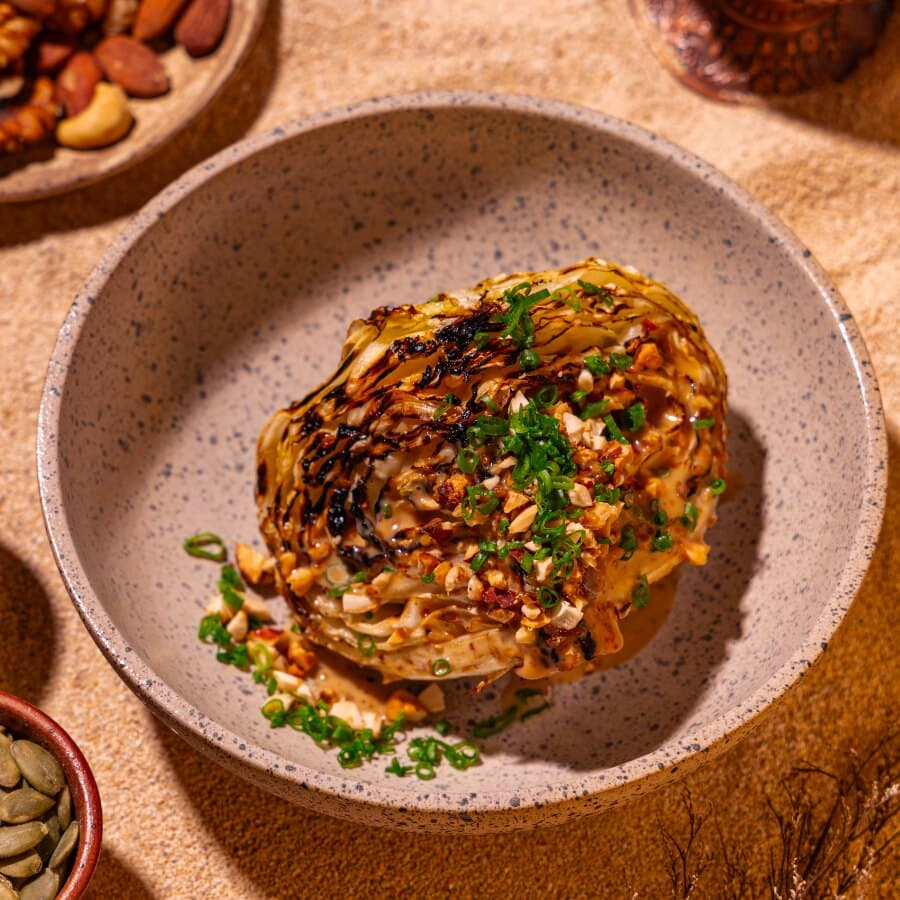 White Cabbage with Nut Sauce