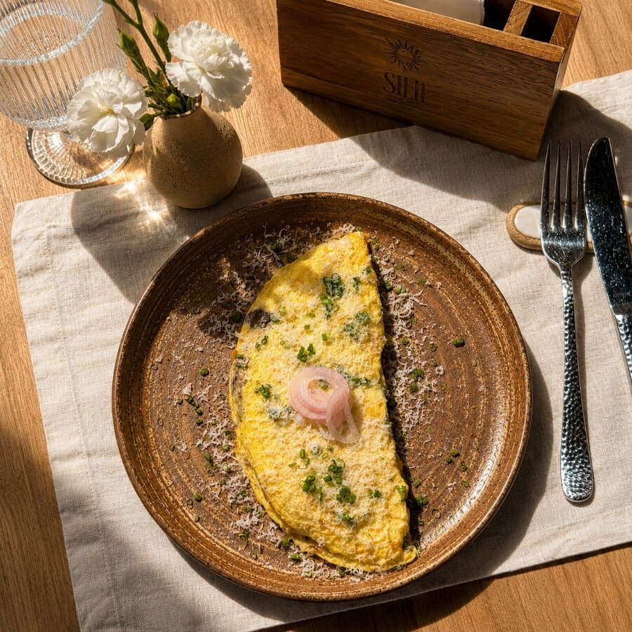 Omelette with Mushroom and Spinach