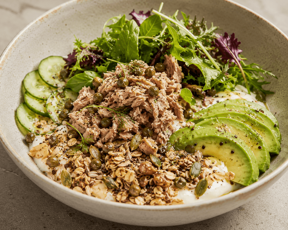 CEREAL & SEED WITH TUNA AND CAPERS