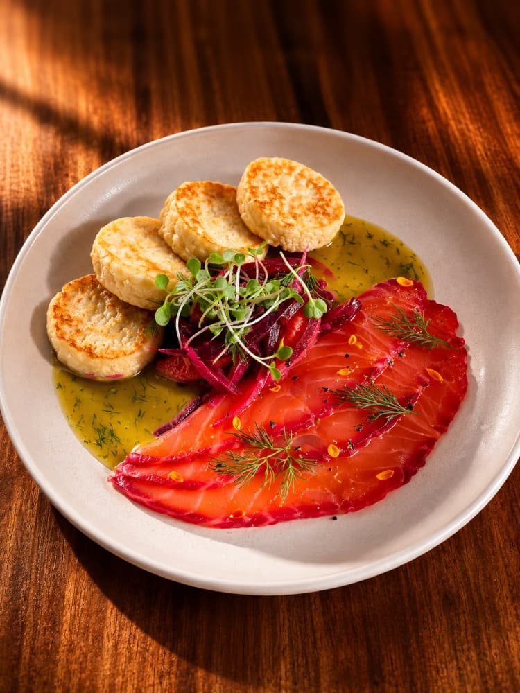 SALMON RICOTTA CHEESE PANCAKE